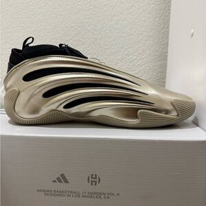 Adidas Harden Vol. 9 Gold and Black Athletic Shoes